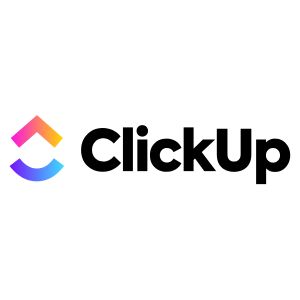 Logo di ClickUp, una piattaforma dinamica di gestione dei progetti e produttività. Utilizzata da PMO, team di marketing e sviluppo software, ClickUp offre visualizzazioni dashboard, automazione senza codice e strumenti di collaborazione in tempo reale. La sua flessibilità e integrazione con numerosi strumenti garantiscono una gestione dei progetti fluida e personalizzabile per varie esigenze professionali.