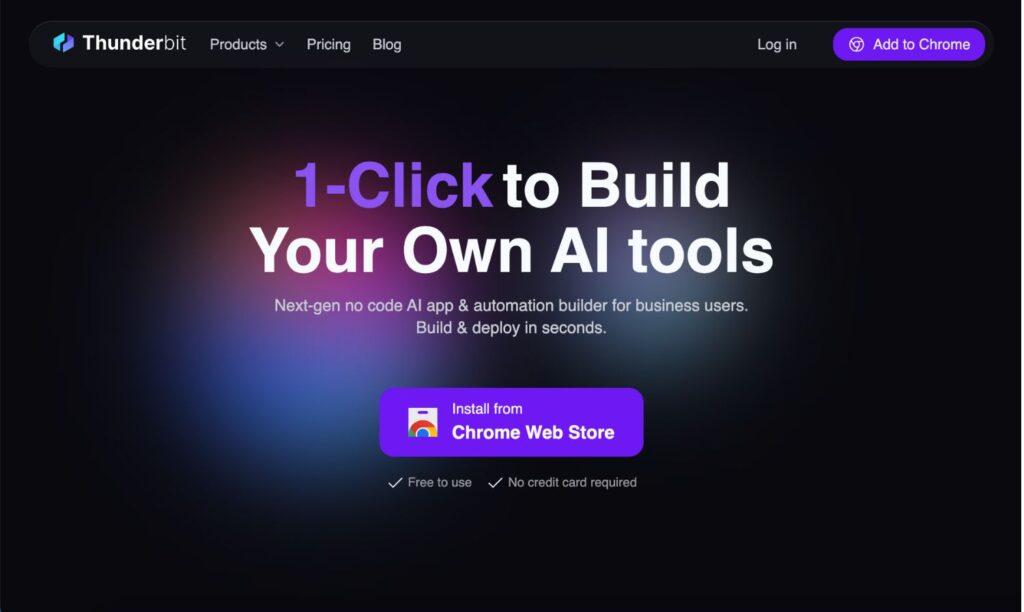 Immagine che rappresenta Thunderbit AI, uno strumento rivoluzionario per l'automazione e l'interazione digitale. Ideale per PMI, creatori di contenuti ed educatori, Thunderbit AI offre una suite di app AI senza codice per migliorare l'efficienza e la produttività. Le sue funzionalità includono la lettura e scrittura AI, l'automazione delle attività e la personalizzazione delle applicazioni.