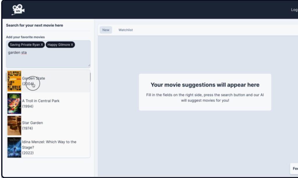 Immagine che rappresenta WatchNow AI, una piattaforma AI avanzata che offre raccomandazioni personalizzate sui film. Utilizzando machine learning, analizza i gusti e la cronologia di visione degli utenti per suggerire film, integrandosi con i servizi di streaming preferiti per un'esperienza di visione fluida e personalizzata.