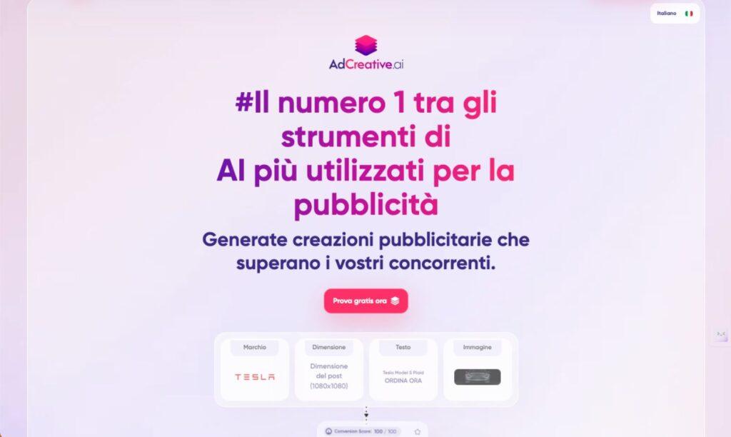 Immagine che rappresenta Adcreative.AI, uno strumento avanzato alimentato dall'IA per la creazione di contenuti pubblicitari. Ideale per marketer, agenzie e aziende di e-commerce, Adcreative.AI genera visual e testi ad alta conversione, analizza le prestazioni degli annunci e offre integrazioni con piattaforme come Google Ads e Facebook Ads. La sua interfaccia user-friendly e le funzionalità di ottimizzazione AI semplificano la creazione di campagne pubblicitarie efficaci.